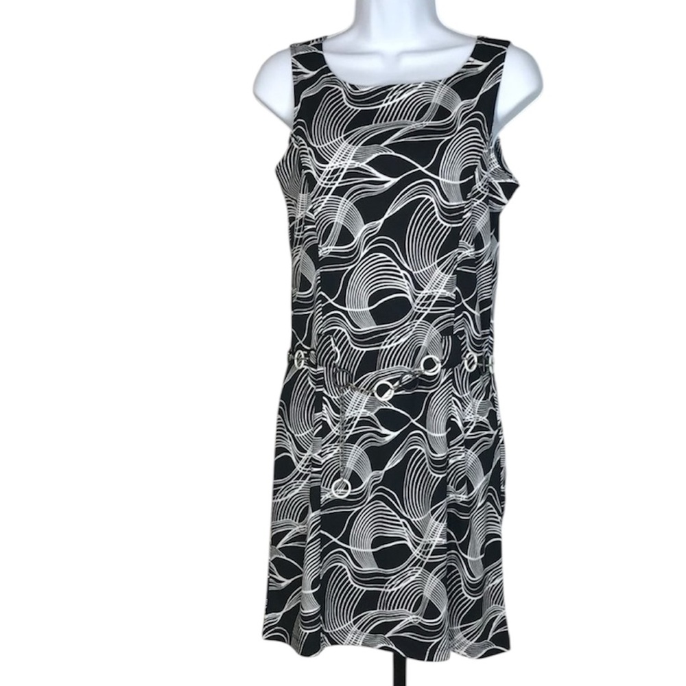 Y2K Vintage Limited Too Sleeveless Dress | Black/White | Medium